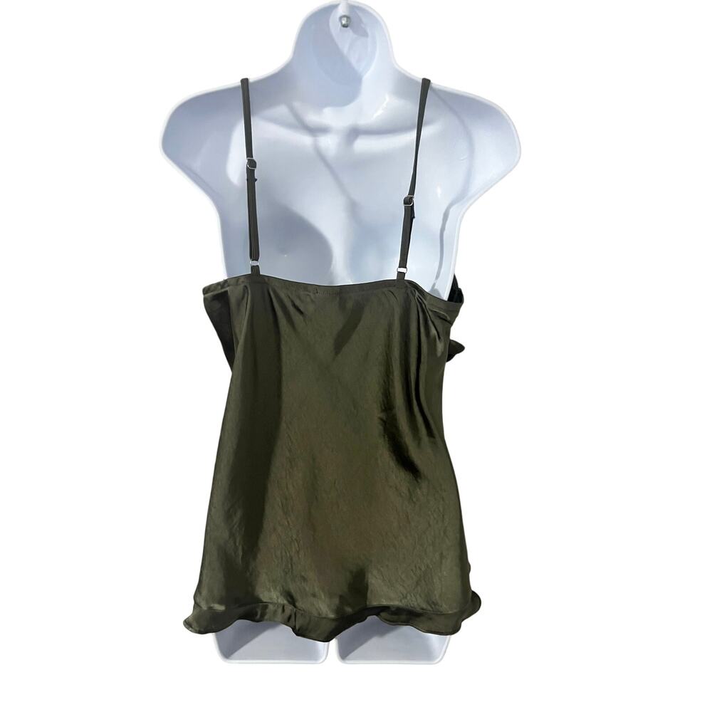 NWT Size Med Melrose & Market Olive Green Satin Cami - Picture 6 of 8